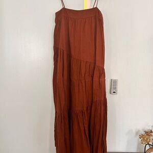 Brick red maxi dress - Abercrombie & Fitch